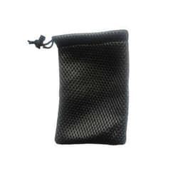 QLXHBOT Small Mesh Bags,Black Nylon Mesh Drawstring Bags Drawstring Net Bag Small Travel Stuff 10 Pcs (13 x 9cm / 5