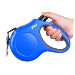 Fida Retractable Dog Leash, 16ft Heavy Duty Pet Walking Leash for Medium/Large Dog up to 110 lbs, Tangle Free. One-Hand Brake (Large, Blue)