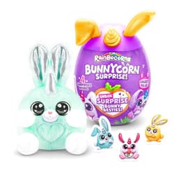 Rainbocorns Bunnycorn Surprise by ZURU (2 Pack) Collectible Plush Stuffed Animal, Surprise Eggs, Stickers, Ages 3+ for Girls & Children (Random)
