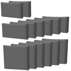 Patelai 14 Pieces Outdoor Cushion Slipcovers Outdoor Patio Cushion Covers Replacement Outdoor Sectional Cushion Covers Seat Cushion Coves for Outdoor Patio Furniture, Covers Only (Dark Gray)