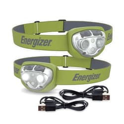 Energizer Rechargeable LED Headlamp, IPX4 Water Resistant, High-Powered Bright LED, Multiple Light Modes, Best Headlight for Camping, Running, Outdoors, Emergency Light, USB Included