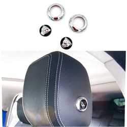 MAXDOOL Car Front Seat Switch-Adjusting Button Cover Decal Trim Decorative Frame Interior Modification for Jaguar FL F-PACE XE XJ (2pcs)(Black)