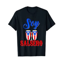 Boricua souvenir Co. Gift Tee Soy Salsero Puerto Rico Salsa, Boricua Puerto Rican Pride T-Shirt