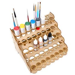 The Broken Token Modular Paint Rack w/ 26mm Holes - Multiple Organizer for Paint Bottles, Pots, and Brushes in Tiered Layout - Customize Your Pieces with Easy Organization & Access