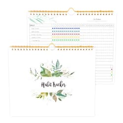 KAICN Habit Tracker Calendar- 12 Months Undated Daily Weekly & Monthly Period Habit Tracker Journal, Greenery Floral, Spiral Binding with Writable Goals Habits Track and Self Care Office Supplies. 8