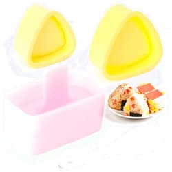 Serqd 3 Pack Onigiri Sushi Maker Mold kit， Classic Triangle Rice Musubi Press Mold for Kid Lunch Bento, Home DIY