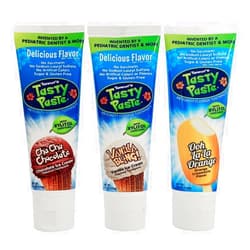 Tanner's Tasty Paste Variety (Vanilla, Chocolate & Orange) Anticavity Fluoride Children’s Toothpaste, Great Tasting Flavors. Safe & Effective for Kids (3-Pack)