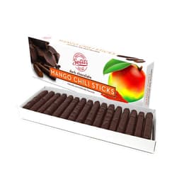 Sweet Candy Company Dark Chocolate Mango Chili Sticks - Gourmet Chocolate Covered Sticks, Chocolate Fruit Flavored Sticks, Gift Idea for Holidays, Gluten Free, Kosher - 10.5 oz Box