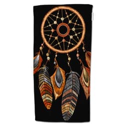 HGOD DESIGNS Dreamcatcher Hand Towels Embroidery Tribal Dream Catcher Boho American Talisman Soft Hand Towel for Bathroom Kitchen Yoga Gym Decorative Towels 15