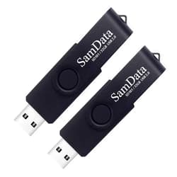 SamData 32GB USB Flash Drives 2 Pack 32GB Thumb Drives Memory Stick Jump Drive with LED Light for Storage and Backup (2 Pack Black) 32GB Black 32GB*2