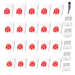 I clean I-clean 20Packs Type FJM Miele Vacuum Bags,Replacement Miele AirClean 3D Efficiency Compatible Miele Canister Vacuum Cleaner Dust Bags,5pcs Motor Protection Filters & 5pcs Air clean Filter