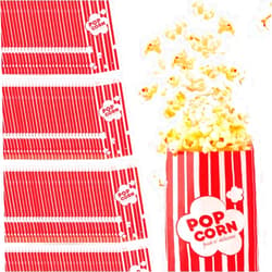 Stock Your Home 1 oz Paper Popcorn Bags Bulk (500 Pack) Small Red & White Pop-corn Bag Disposable for Carnival Themed Party, Movie Night, Halloween, Popcorn Machine Accessories & Supplies, Individual Servings