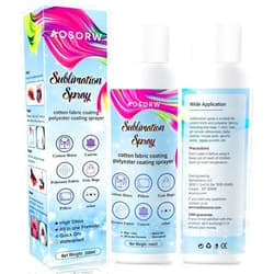 AOSORW 200 ml Sublimation Spray for Cotton Shirts, Sublimation Coating Spray for T-Shirts, Canva, Sublimation Supplies for Cotton, Canvas, Polyester Fabric, Quick Dry, High Gloss