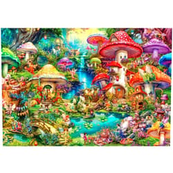 Buffalo Games - Aimee Stewart - Merry Mushroom Village Picnic - 2000 Piece Jigsaw Puzzle for Adults Challenging Puzzle Perfect for Game Nights - Finished Puzzle Size is 38.50 x 26.50