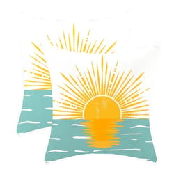 Yxuiyal Sun Sunshine Pillow Covers 18x18 Set of 2 Boho Sunset Throw Pillow Covers Outdoor Decoration Bohemian Style Decor Pillowcase Rustic Farmhouse Decorative Cushion Cover for Couch Sofa