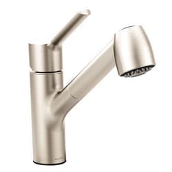 Moen Method Spot Resist Stainless Steel One-Handle Pullout Kitchen Faucet with High Spray Pressure, Kitchen Sink Faucets with Pull Out Sprayer, 7585SRS