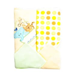 Spasilk Hooded Terry Bath Baby Towel with 2 Washcloths, Baby Bath Essentials, Ark Yellow, Set of 4