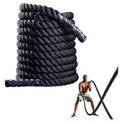 Adomove Battle Rope 30ft/40ft/50ft Exercise Training Rope with Protective Sleeve & Anchor Kit. Heavy Battles Ropes for Home Gym & Outdoor Strength Training, Workout Exercise Rope
