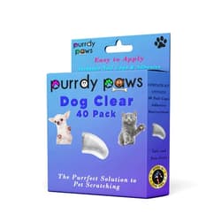 Purrdy Paws 40-Pack Soft Nail Caps for Dogs Claws Clear XXL