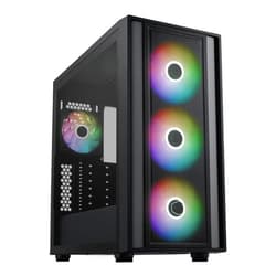 Cooler Master MasterBox 600 ATX Mid-Tower Case, Back-Connected Motherboard Asus|MSI|Gigabyte, 410mm GPU Max, *420mm AIO Max, Type C, Tempered Glass, Triple 140mm SickleFlow PWM, FineMesh Airflow