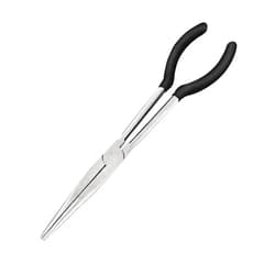 BQKKWIN 1 Piece 11 Inch Long Reach Pliers Set - Long Needle Nose Pliers Sets - Straight, Designed for Mechanics, Technicians, and Contractors| Milled-Jaws | Steel