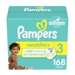 Pampers Baby Diapers - Swaddlers - Size 3, 168 Count, Ultra Absorbent Disposable Infant Diaper