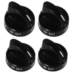 GYOFFULL 316442513 Stove Knob Black Gas Oven Range Control Assembly Compatible with Frigidaire, Kenmore, Sears Burner (4PACK)