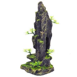 BCSIUHD Aquarium Ornament - Mountain View Stone Tree Rock Cave Large Fish Tank Decorations