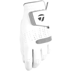 TaylorMade Golf 2021 TOUR PREFERRED FLEX GLOVE, CADET, LEFT HAND, MEDIUM , WHITE