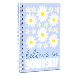 CHARMED AROMA Believe In Yourself, Cute Floral Motivational Lined Spiral Notebook for Work, School, Office, 160 Pages, A5 size (5.7
