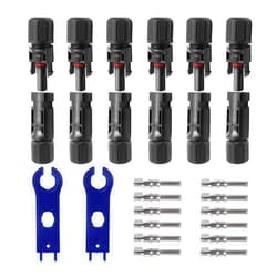 YXGOOD Solar Connectors Male/Female IP67 Waterproof Solar Panel Cable Connectors (6 Pairs, Pairs, 6)