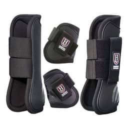 Harrison Howard Horse Tendon Boots Open Front/Fetlock Boot for Horse Protective Boots for Jumping, Trail Riding Set of 4