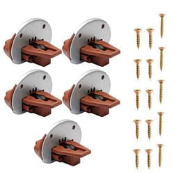 Kyuionty 5 Sets Drawer Slides Replacement, Compatible with Kenlin Rite-Trak II Drawer Track Guide Repair Kit for Dresser/Nightstand Drawers with Metal Back Plate, Screws