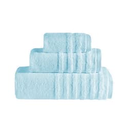 SaaSoh Opulent Collection 3 PK Towels Set (Blue Ice)