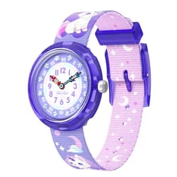 Flik Flak Girl Watch Casual Purple Bio-sourced Quartz COSMICAT