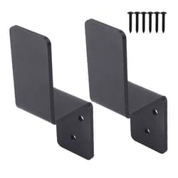 YZZHAJ 2pcs 2x4 Door Barricade Brackets| Door Barricade Open Bar Holder |Heavy Duty Steel Drop Open Bar Security Door Lock Z Bracket Fits 2x4 Boards,Tool Hanger for Your Home,Barn,Gate,Shed,Garage