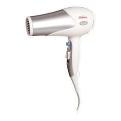 Sunbeam Dual Watt 2 Speed GreenSense Wall Mount Full Size Ionic Hair Dryer with Dimmable LED Night Light and Bracket, White