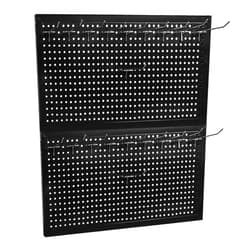 Torin 22 Piece Metal Wall Utility Storage System: Modular Pegboard Board Kit for Optimal Tool Organization in Garage, Workbench, Shop, Shed, Silver/Black
