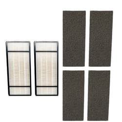 Fette Filter - Air Purifier Filter and Pre-Filter Compatible with Honeywell True HEPA Filter H HRF-H1, HRF-H2 & Filter B HRF-B1, HRF-B2 -(2 HEPA and 4 Pre-Filters)