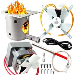 dibay Auger Motor, Induction Fan Kit, Fire Burn Pot and Hot Rod Ignitor for Traeger and Pit Boss Wood Pellet Grill Parts Replacement
