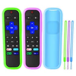 SOTATOO 2 Pack Replacement Remote Control for Roku TV with 3 Pack Soft Silicone Case, Universal Remote for TCL Roku/Hisense Roku/Onn Roku/Westinghouse Roku/Philips Roku Smart TVs (Not for Roku Stick/Box)