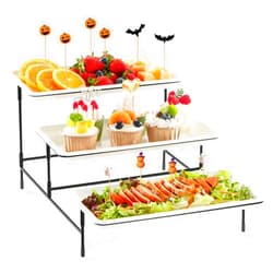 Lifewit 3 Tier Plastic Serving Tray for Party Supplies, 12