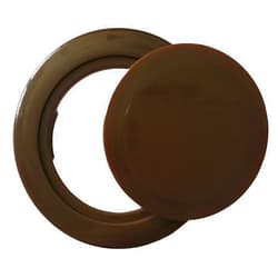 SUQ I OME 1 Set of 2 inch Patio Parasol Umbrella Hole Ring Table Hole Insert Cover Cap Plug Set,Plastic, 2-Inch (Brown)