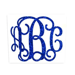 Sage and Serendipity GLITTER Vine Monogram Decal Sticker for Yeti Tumblers Laptop Car Windows IPads Etc.