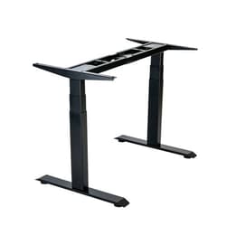 VWINDESK VD210 Heavy Duty Electric Height Adjustable Sitting Standing Desk Frame Only/Sit Stand - Dual Motors 3 Stages Motorized Desk Base Only, Black