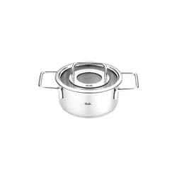 Fissler Pure Collection Stainless Steel 2.2 Quart Stock Pot with Glass Lid