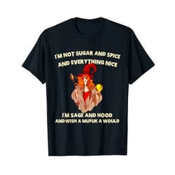 Funny Halloween Mufuk I'm Not Sugar And Spice gift Funny I'm Not Sugar And Spice And Everything Nice Halloween T-Shirt