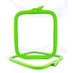 Nurge Green Plastic Square Embroidery Hoop, Cross Stitch Hoops, Punch Needle Hoop No:3 Medium
