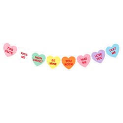 TUPARKA Valentine Conversation Candy Hearts Banner Valentine Candy Hearts Sayings Garland for Valentine's Day Decoration Party Supplies