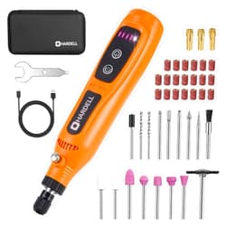 HARDELL Mini Cordless Rotary Tool 3.7V, 5-Speed Rotary Tool Kit with 43 Accessories, Type-C Charging Power Rotary Tool for Engraving, Sanding, Polishing, Drilling, Grinding, Small DIY Crafts